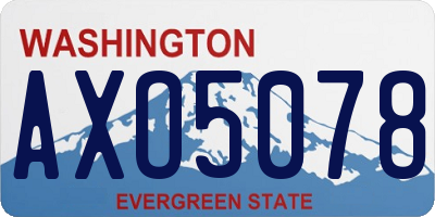 WA license plate AXO5078