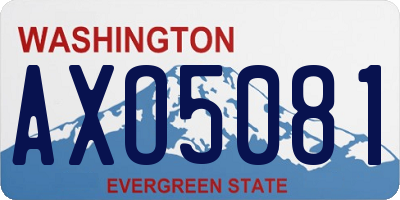 WA license plate AXO5081