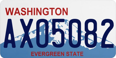 WA license plate AXO5082