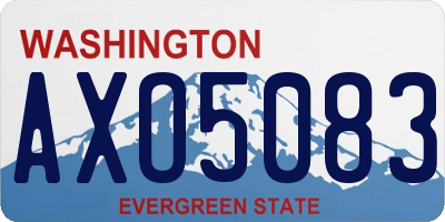 WA license plate AXO5083