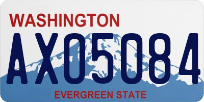 WA license plate AXO5084