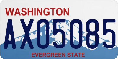 WA license plate AXO5085