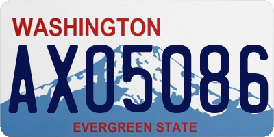 WA license plate AXO5086