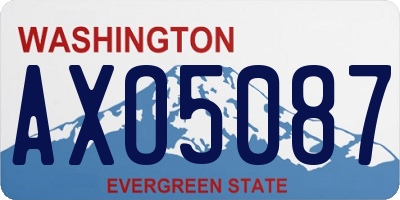 WA license plate AXO5087