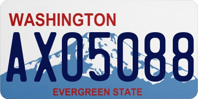 WA license plate AXO5088