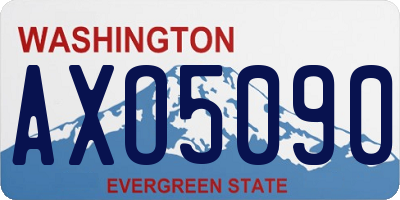 WA license plate AXO5090