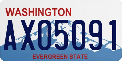 WA license plate AXO5091