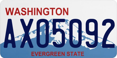 WA license plate AXO5092