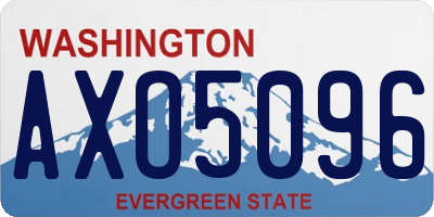 WA license plate AXO5096
