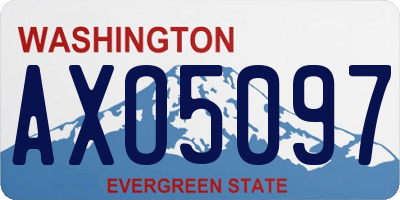 WA license plate AXO5097