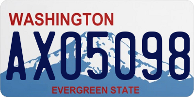 WA license plate AXO5098
