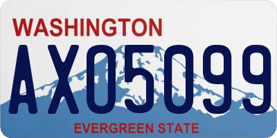 WA license plate AXO5099