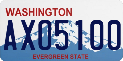 WA license plate AXO5100