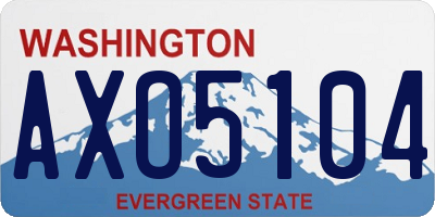 WA license plate AXO5104