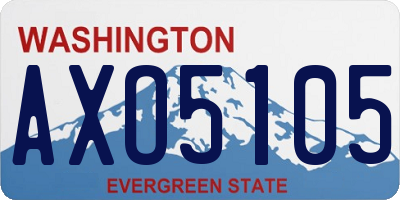 WA license plate AXO5105