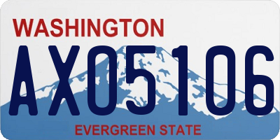 WA license plate AXO5106