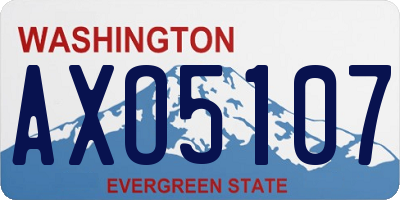 WA license plate AXO5107