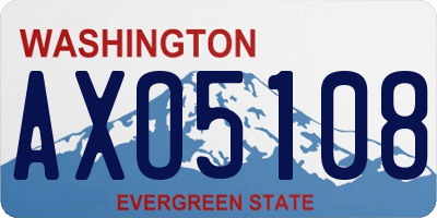 WA license plate AXO5108