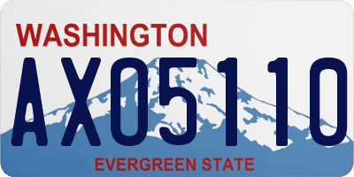 WA license plate AXO5110