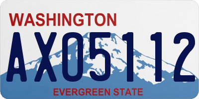 WA license plate AXO5112