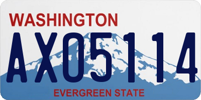 WA license plate AXO5114
