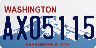 WA license plate AXO5115