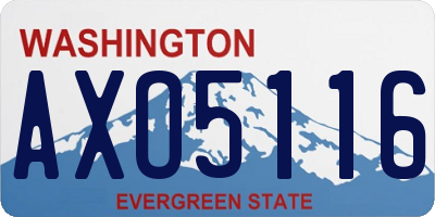 WA license plate AXO5116