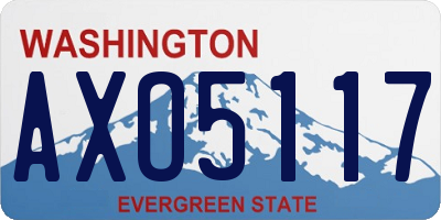 WA license plate AXO5117