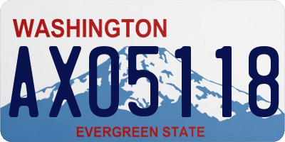 WA license plate AXO5118