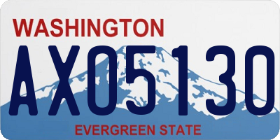 WA license plate AXO5130
