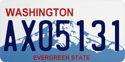 WA license plate AXO5131