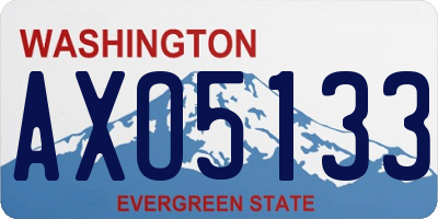 WA license plate AXO5133