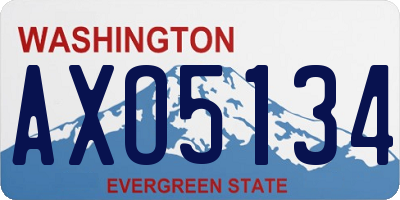 WA license plate AXO5134