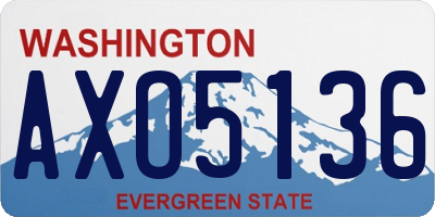 WA license plate AXO5136