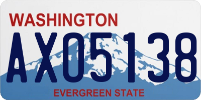 WA license plate AXO5138