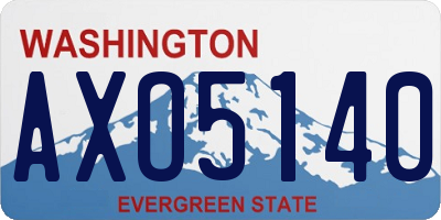 WA license plate AXO5140