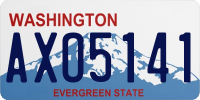 WA license plate AXO5141