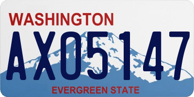 WA license plate AXO5147