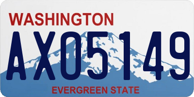 WA license plate AXO5149
