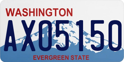 WA license plate AXO5150