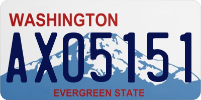 WA license plate AXO5151