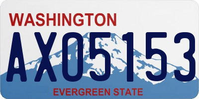WA license plate AXO5153