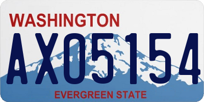 WA license plate AXO5154