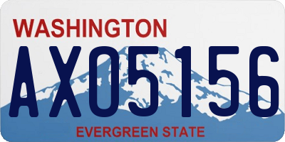 WA license plate AXO5156
