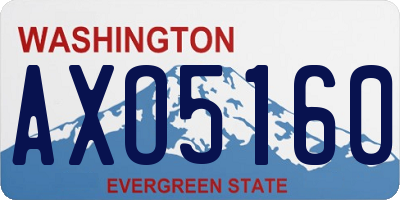 WA license plate AXO5160