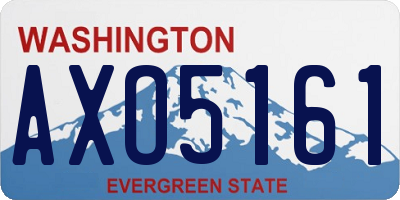 WA license plate AXO5161