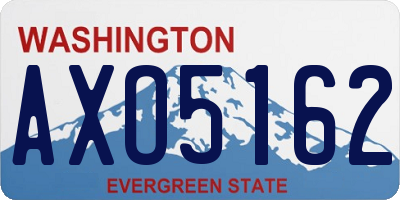 WA license plate AXO5162