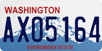 WA license plate AXO5164