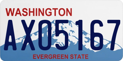 WA license plate AXO5167