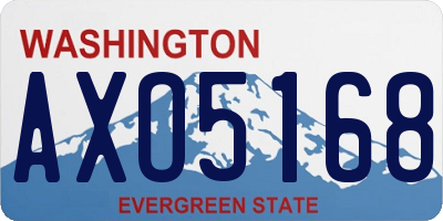 WA license plate AXO5168
